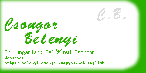 csongor belenyi business card